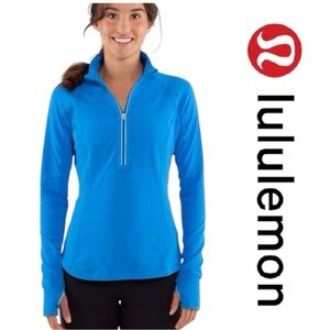 Lululemon Women’s Athletic Top Long Sleeve Half Zip Blue Size S